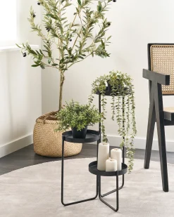 Outlet Beliani Supporto per vasi FRAGARIA Metallo 42 cm Nero