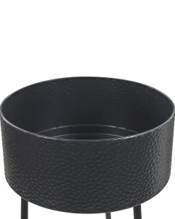 Beliani Supporto per vasi LEIKA Metallo 29 cm Nero