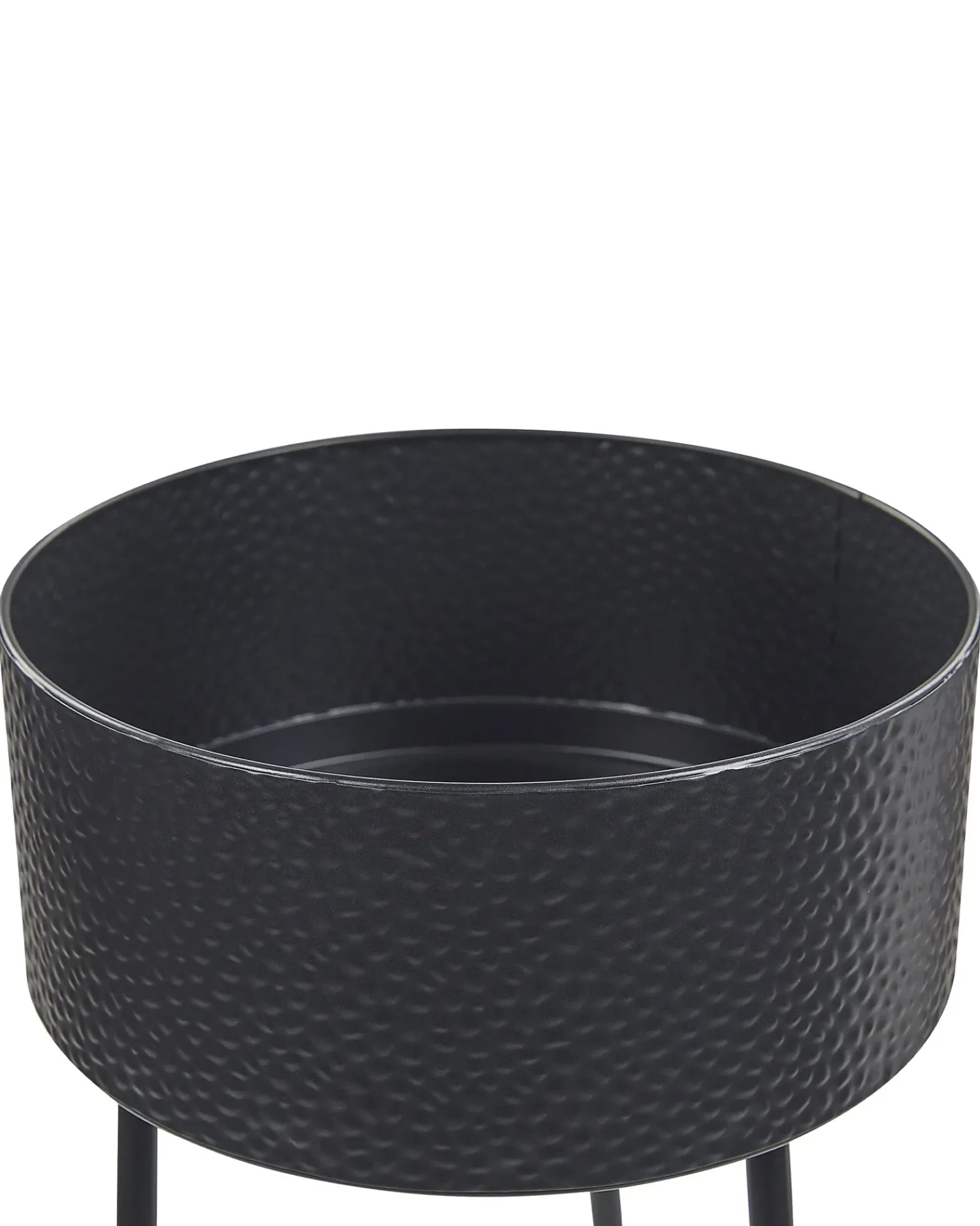 Beliani Supporto per vasi LEIKA Metallo 29 cm Nero