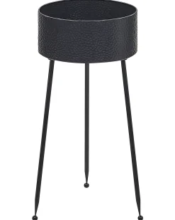 Beliani Supporto per vasi LEIKA Metallo 29 cm Nero
