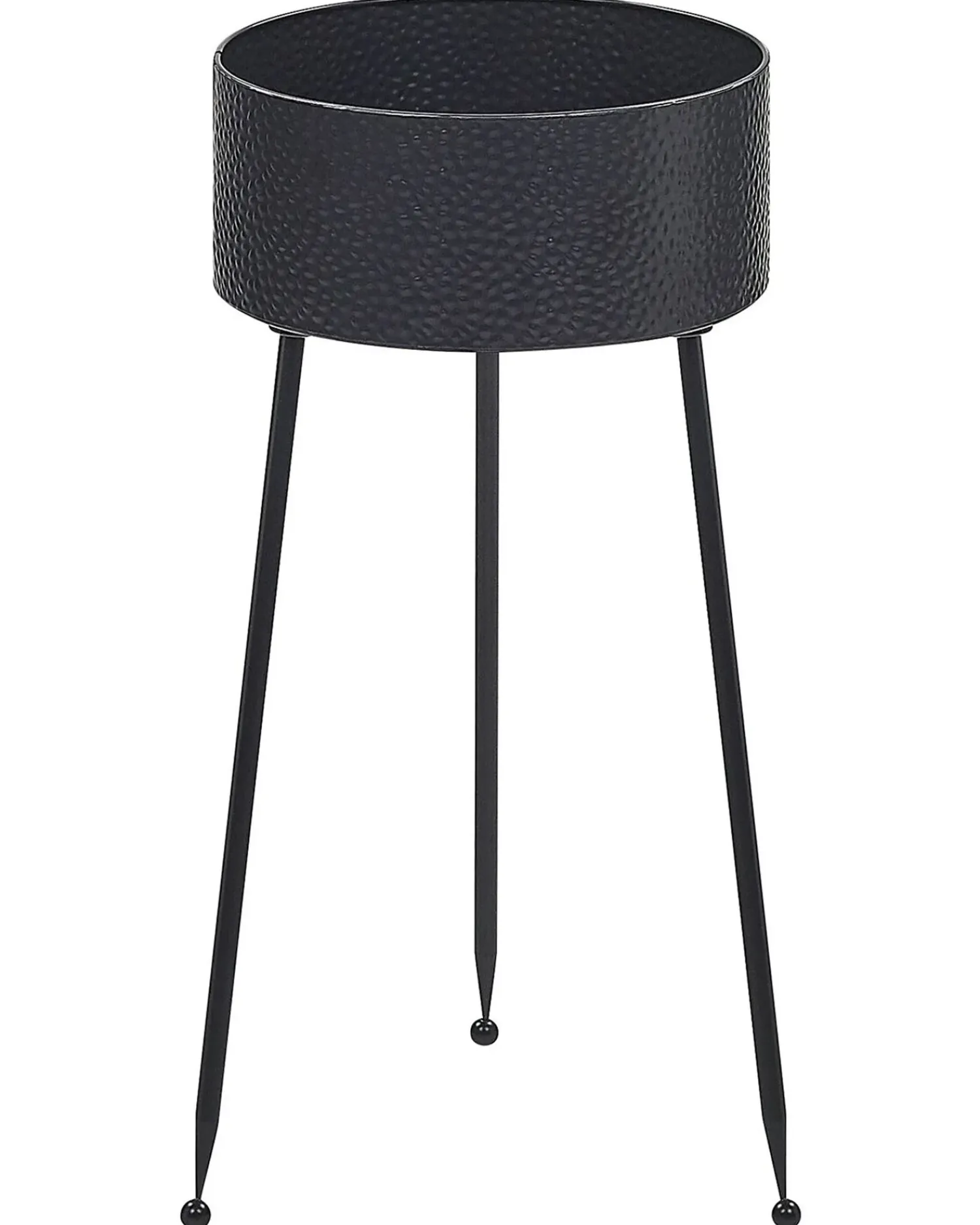 Beliani Supporto per vasi LEIKA Metallo 29 cm Nero