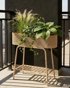 Best Beliani Supporto per vasi LINNAEA Metallo 60 cm Beige