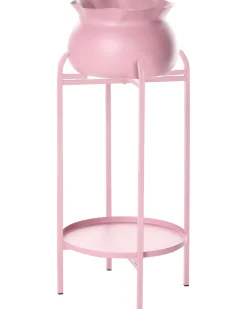 Online Beliani Supporto per vasi MOKUREN Metallo 25 cm Rosa