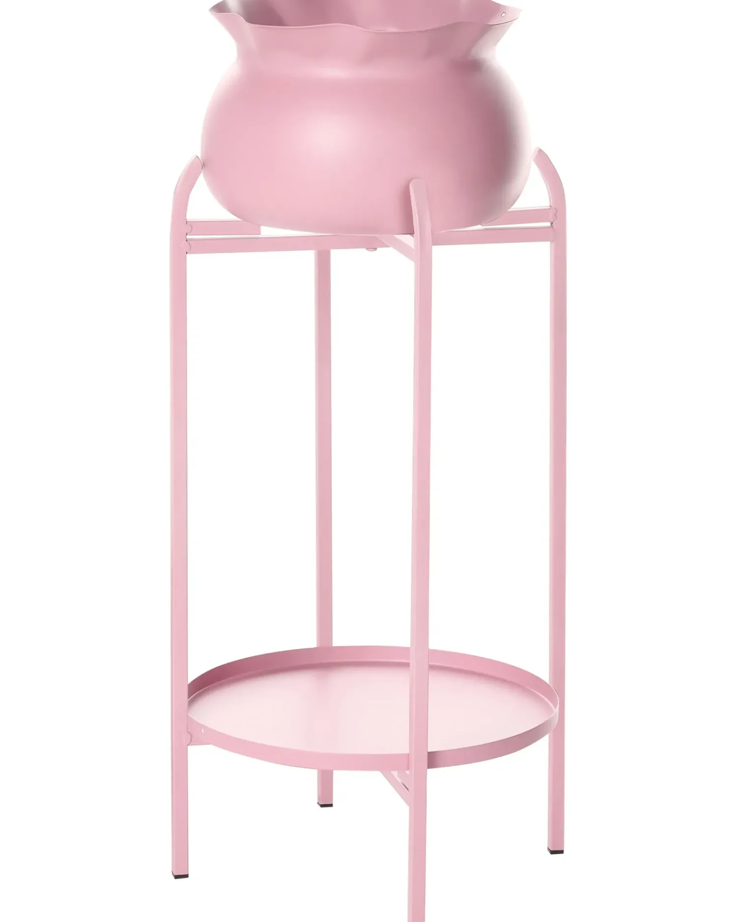 Online Beliani Supporto per vasi MOKUREN Metallo 25 cm Rosa