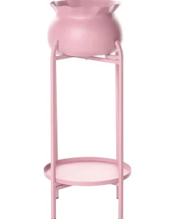 Online Beliani Supporto per vasi MOKUREN Metallo 25 cm Rosa
