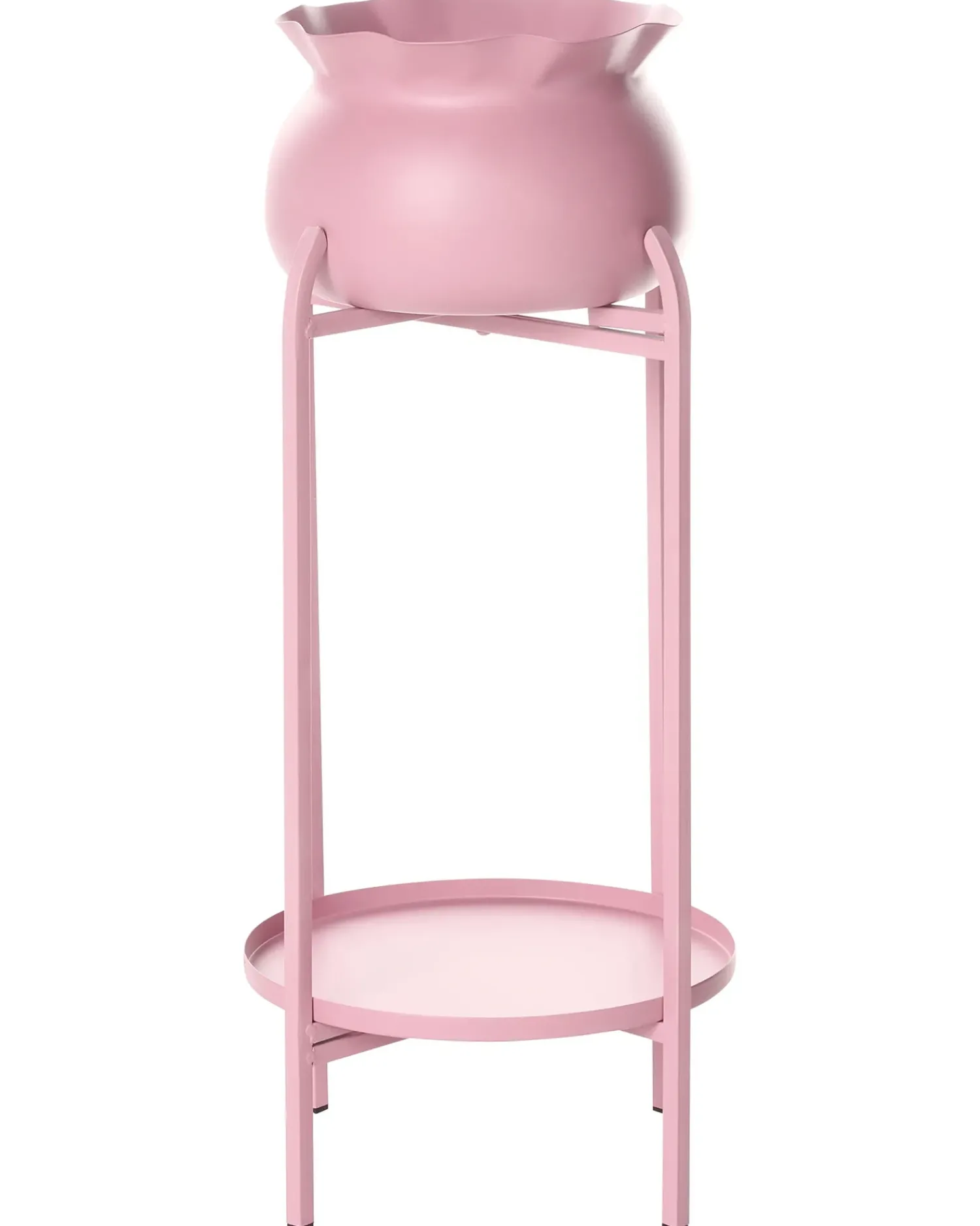 Online Beliani Supporto per vasi MOKUREN Metallo 25 cm Rosa
