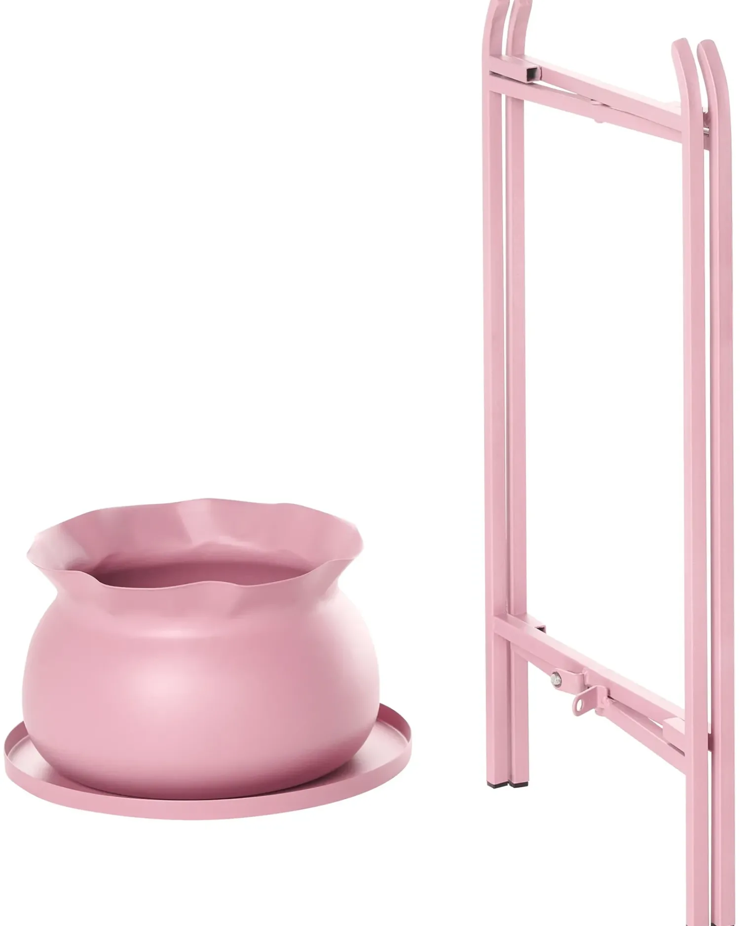 Online Beliani Supporto per vasi MOKUREN Metallo 25 cm Rosa