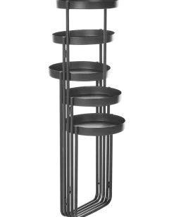 Beliani Supporto per vasi NANTEN Metallo 87 cm Nero