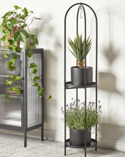 Clearance Beliani Supporto per vasi TAMARIX Metallo 35 cm Nero