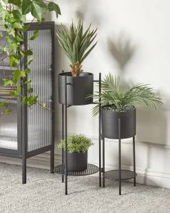 Sale Beliani Supporto per vasi ULMUS Metallo 58 cm Nero