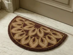 Best Beliani Tappetino da Ingresso ALATNA Marrone 45 x 75 cm Fibra di Cocco Beige Marrone