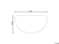 Best Beliani Tappetino da Ingresso AROLIK Giallo 45 x 75 cm Fiore Fibra di Cocco Giallo Rosa