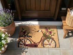 Clearance Beliani Tappetino da Ingresso AVAK Naturale Bicicletta Fibra di Cocco Naturale Multicolore