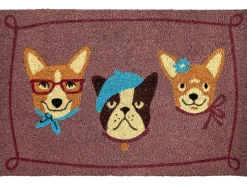 Online Beliani Tappetino da Ingresso BABABU 60 x 90 cm Cane Fibra di Cocco Multicolore