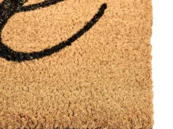Best Beliani Tappetino da Ingresso BALANAN Naturale 60 x 90 cm Fibra di Cocco Naturale Nero