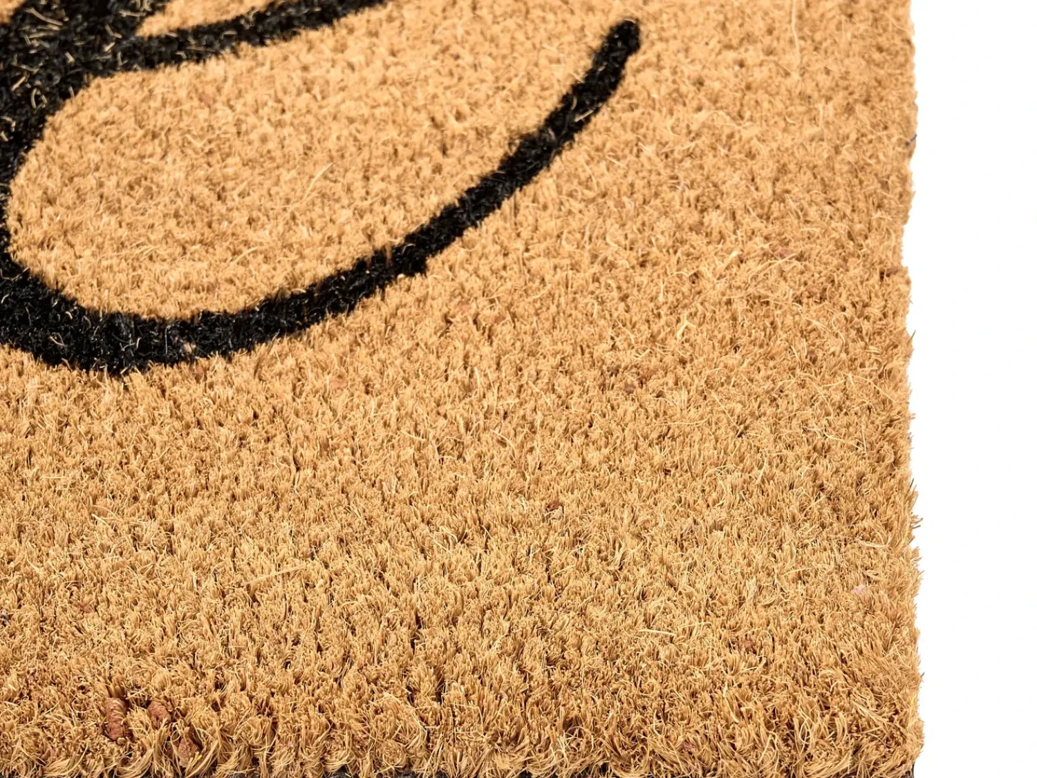 Best Beliani Tappetino da Ingresso BALANAN Naturale 60 x 90 cm Fibra di Cocco Naturale Nero