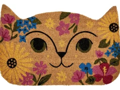 Hot Beliani Tappetino da Ingresso CALIRAYA 60 x 90 cm Gatto Fibra di Cocco Multicolore