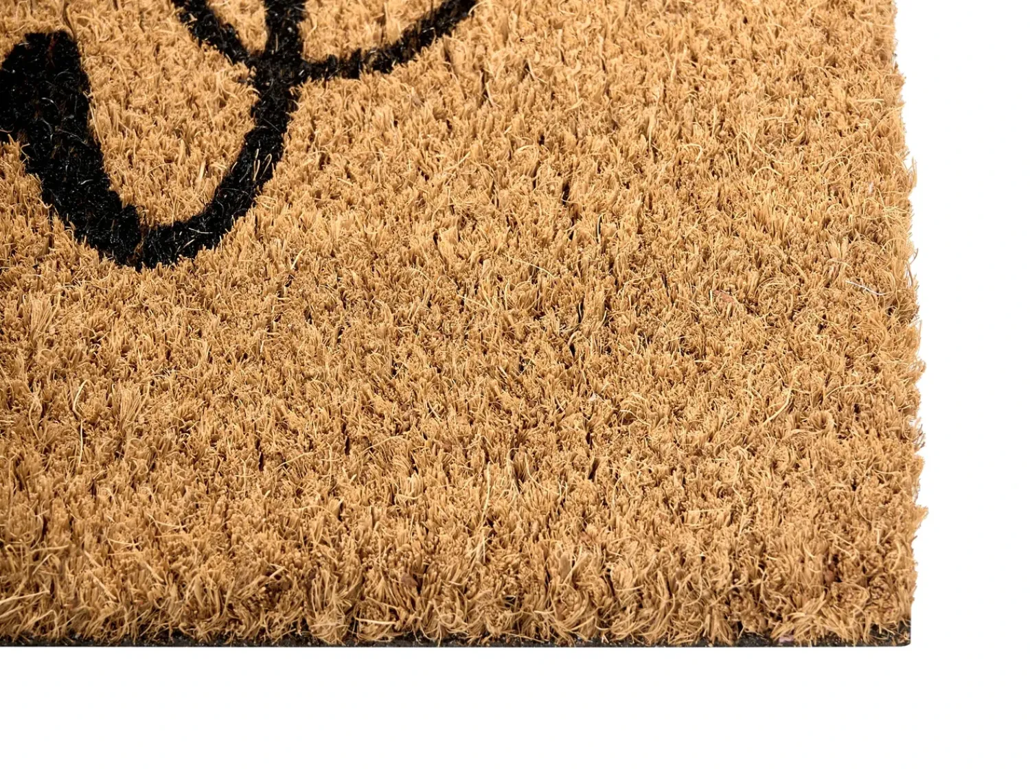 Discount Beliani Tappetino da Ingresso CANAREM Naturale 60 x 90 cm Modello natalizio Fibra di Cocco Naturale Nero