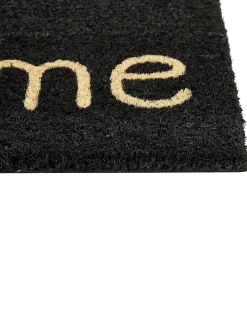 Best Beliani Tappetino da Ingresso FANSIPAN 40 x 60 cm Testo Fibra di Cocco Nero