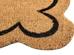 Online Beliani Tappetino da Ingresso HOLON Naturale 60 x 90 cm Fibra di Cocco Naturale Nero