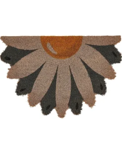 Hot Beliani Tappetino da Ingresso HOTAKA 40 x 60 cm Fiore Fibra di Cocco Multicolore