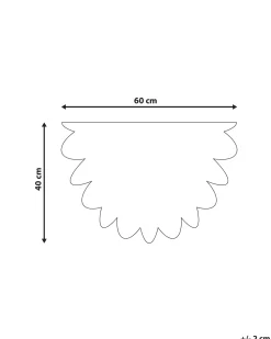 Hot Beliani Tappetino da Ingresso HOTAKA 40 x 60 cm Fiore Fibra di Cocco Multicolore
