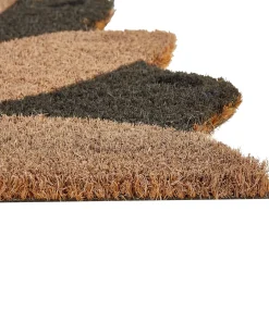 Hot Beliani Tappetino da Ingresso HOTAKA 40 x 60 cm Fiore Fibra di Cocco Multicolore