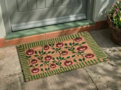 Best Beliani Tappetino da Ingresso KNIK Naturale Pomodoro Fibra di Cocco Naturale Rosso Verde