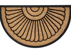 Best Beliani Tappetino da Ingresso KORYAK Naturale 45 x 75 cm Fibra di Cocco Naturale Nero