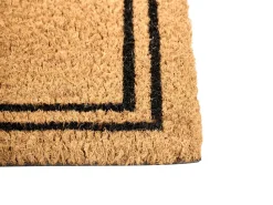 Beliani Tappetino da Ingresso MANAPAO Naturale 60 x 90 cm Modello natalizio Fibra di Cocco Naturale Nero