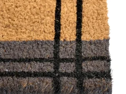 Hot Beliani Tappetino da Ingresso MARAGANG Naturale 60 x 90 cm Gatto Cane Fibra di Cocco Naturale Nero