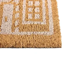 Clearance Beliani Tappetino da Ingresso MUHIKAP Naturale 60 x 90 cm Modello natalizio Fibra di Cocco Bianco Naturale