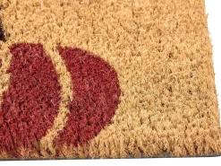 Beliani Tappetino da Ingresso PANDIN 60 x 90 cm Zucca Fibra di Cocco Multicolore