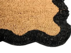 Discount Beliani Tappetino da Ingresso PINATUBO Naturale 60 x 90 cm Fibra di Cocco Naturale Nero