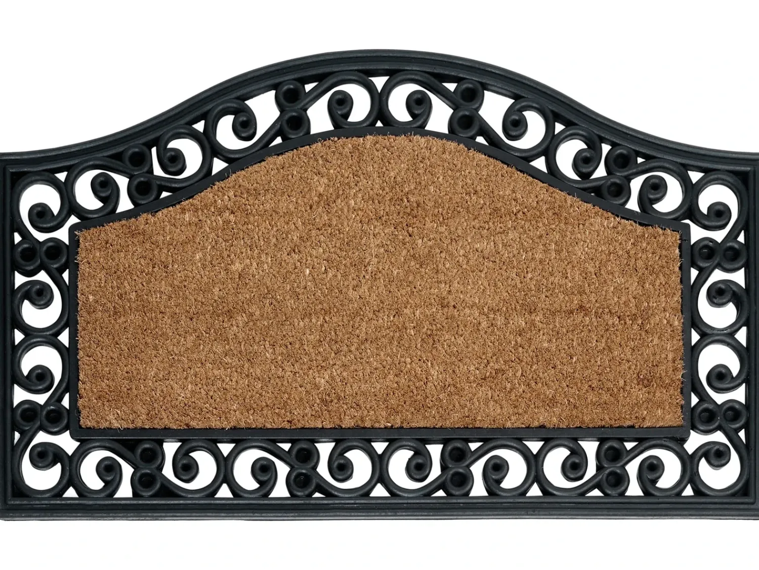 New Beliani Tappetino da Ingresso PULAG Naturale 45 x 75 cm Fibra di Cocco Naturale Nero