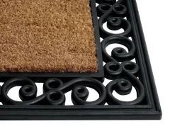 New Beliani Tappetino da Ingresso PULAG Naturale 45 x 75 cm Fibra di Cocco Naturale Nero