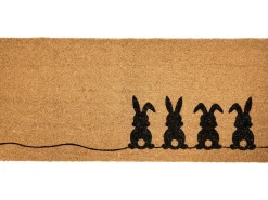 Online Beliani Tappetino da Ingresso PULIAN Naturale 55 x 120 cm Coniglio Fibra di Cocco Naturale Nero