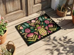 Online Beliani Tappetino da Ingresso SELAWIK Fiore Fibra di Cocco Multicolore
