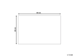 Clearance Beliani Tappetino da Ingresso SIKARAM Naturale 40 x 60 cm Cane Fibra di Cocco Naturale Nero