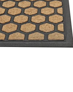 Sale Beliani Tappetino da Ingresso TANDYKUL Naturale 45 x 75 cm Naturale Nero