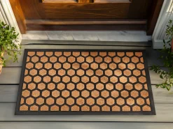 Sale Beliani Tappetino da Ingresso TANDYKUL Naturale 45 x 75 cm Naturale Nero