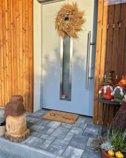 Outlet Beliani Tappetino da Ingresso TAPULAO Naturale 40 x 60 cm Fibra di Cocco Naturale Nero
