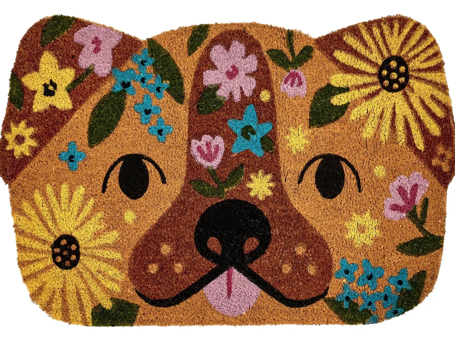 Clearance Beliani Tappetino da Ingresso TIBIG 60 x 90 cm Cane Fibra di Cocco Multicolore
