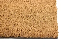 Outlet Beliani Tappetino da Ingresso TIKUB Naturale 55 x 120 cm Modello natalizio Fibra di Cocco Naturale Nero