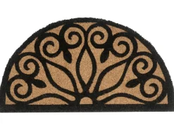 Clearance Beliani Tappetino da Ingresso TISHIMNA Naturale 45 x 75 cm Fibra di Cocco Naturale Nero