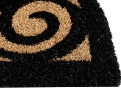 Clearance Beliani Tappetino da Ingresso TISHIMNA Naturale 45 x 75 cm Fibra di Cocco Naturale Nero