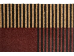 Clearance Beliani Tappetino da Ingresso TUKSUK Marrone/Beige Fibra di Cocco Beige Marrone