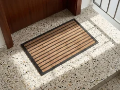 Sale Beliani Tappetino da Ingresso ZAGROS Naturale 45 x 75 cm Naturale Nero