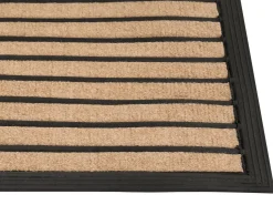 Sale Beliani Tappetino da Ingresso ZAGROS Naturale 45 x 75 cm Naturale Nero
