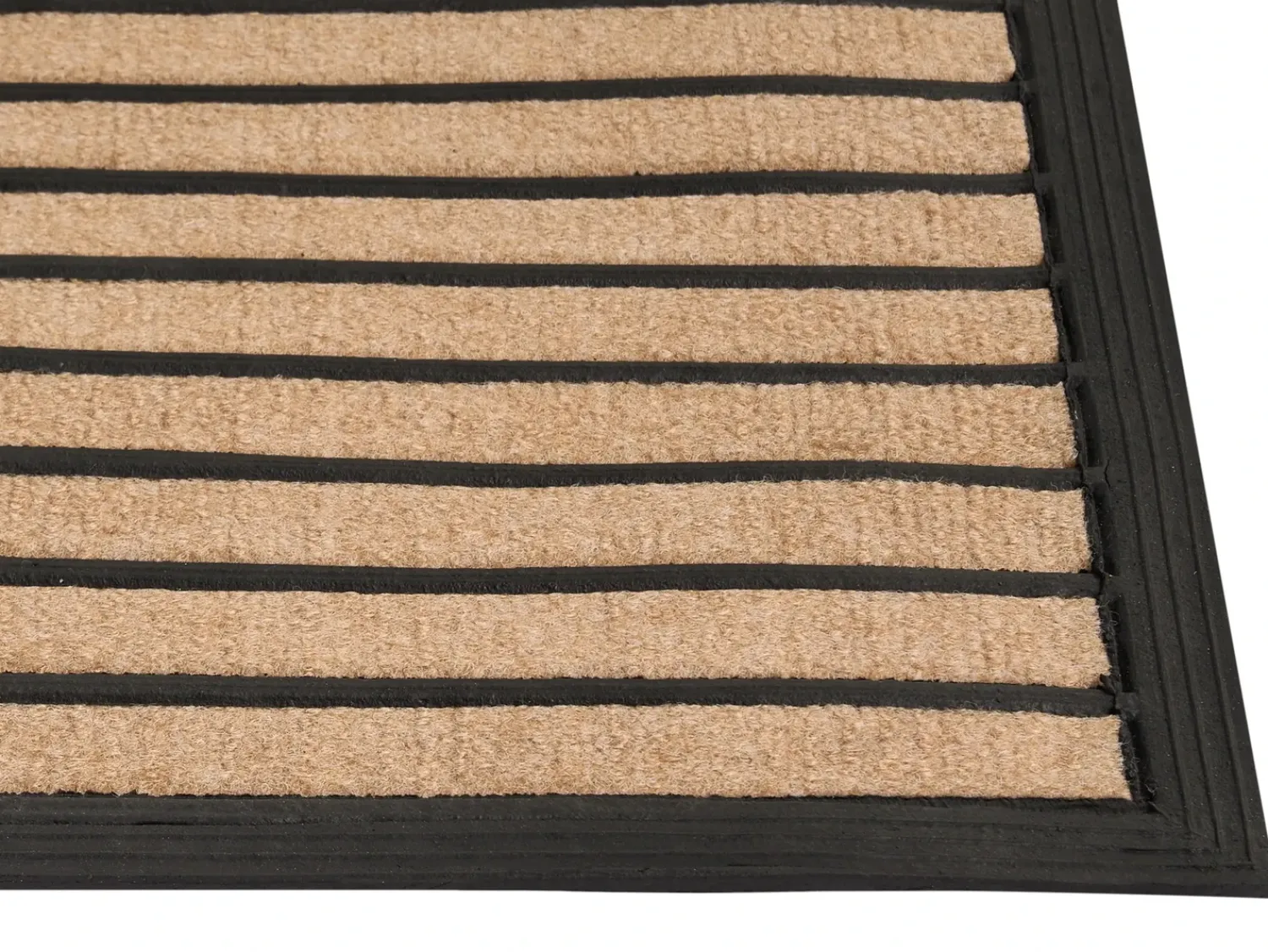 Sale Beliani Tappetino da Ingresso ZAGROS Naturale 45 x 75 cm Naturale Nero